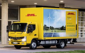 Electric trucks like the FUSO eCanter are going to dominate the streetscape in ever growing numbers. [Photo: DHL]