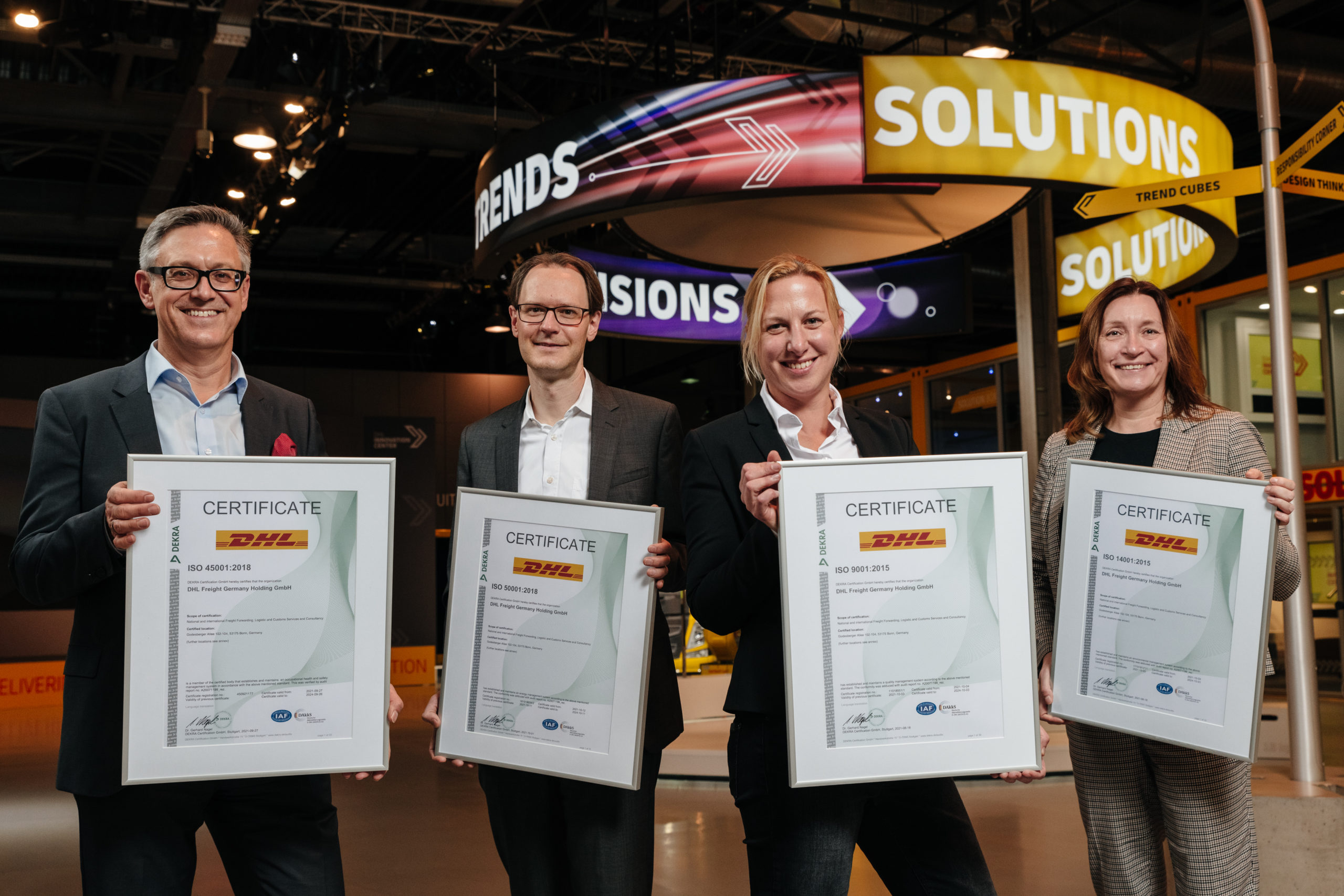 Quadruple ISO certification for DHL Freight