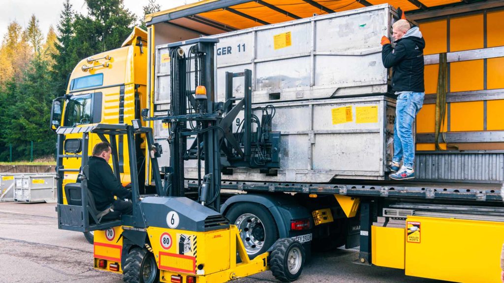 Transport Sicherheit Logistik Personen Gabelstapler Lkw