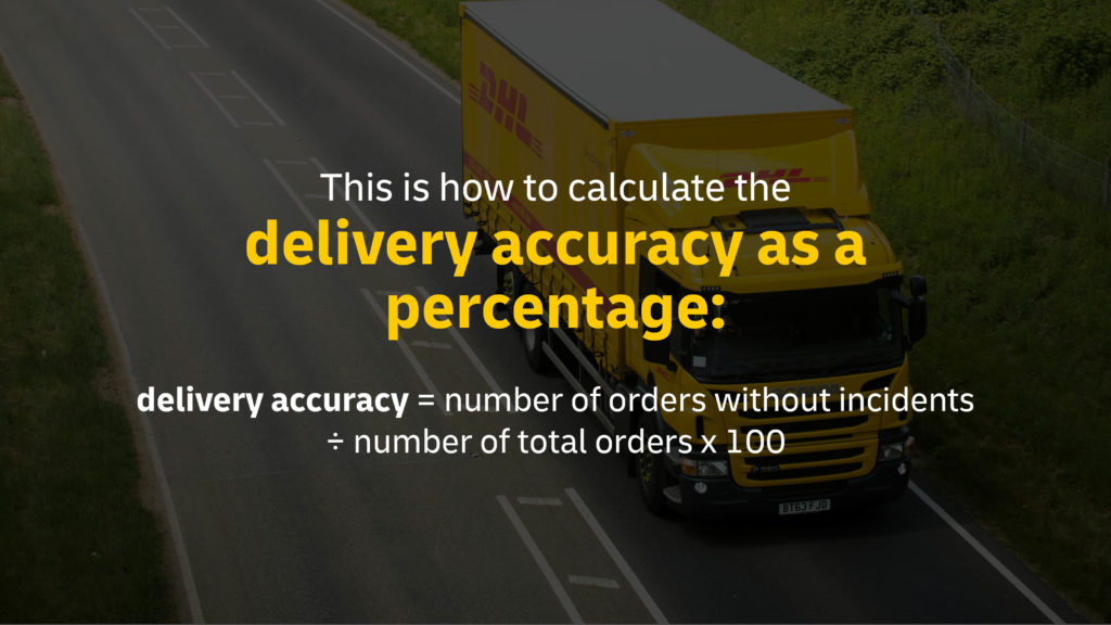 delivery accuracy as a percentage