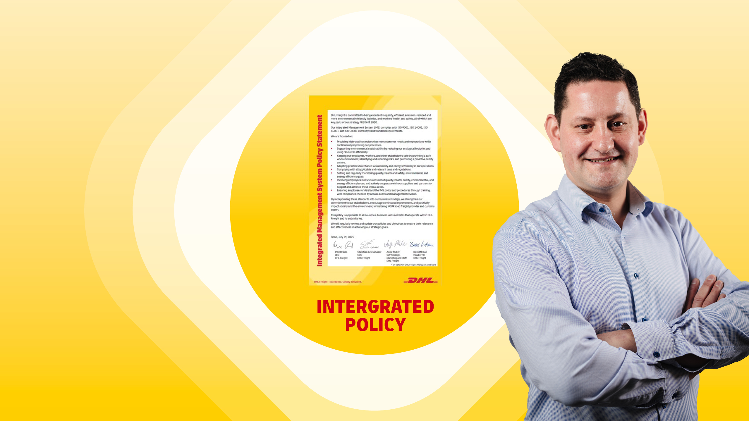 Drei Versprechen, eine Politik: Integrated Management System Policy von DHL Freight