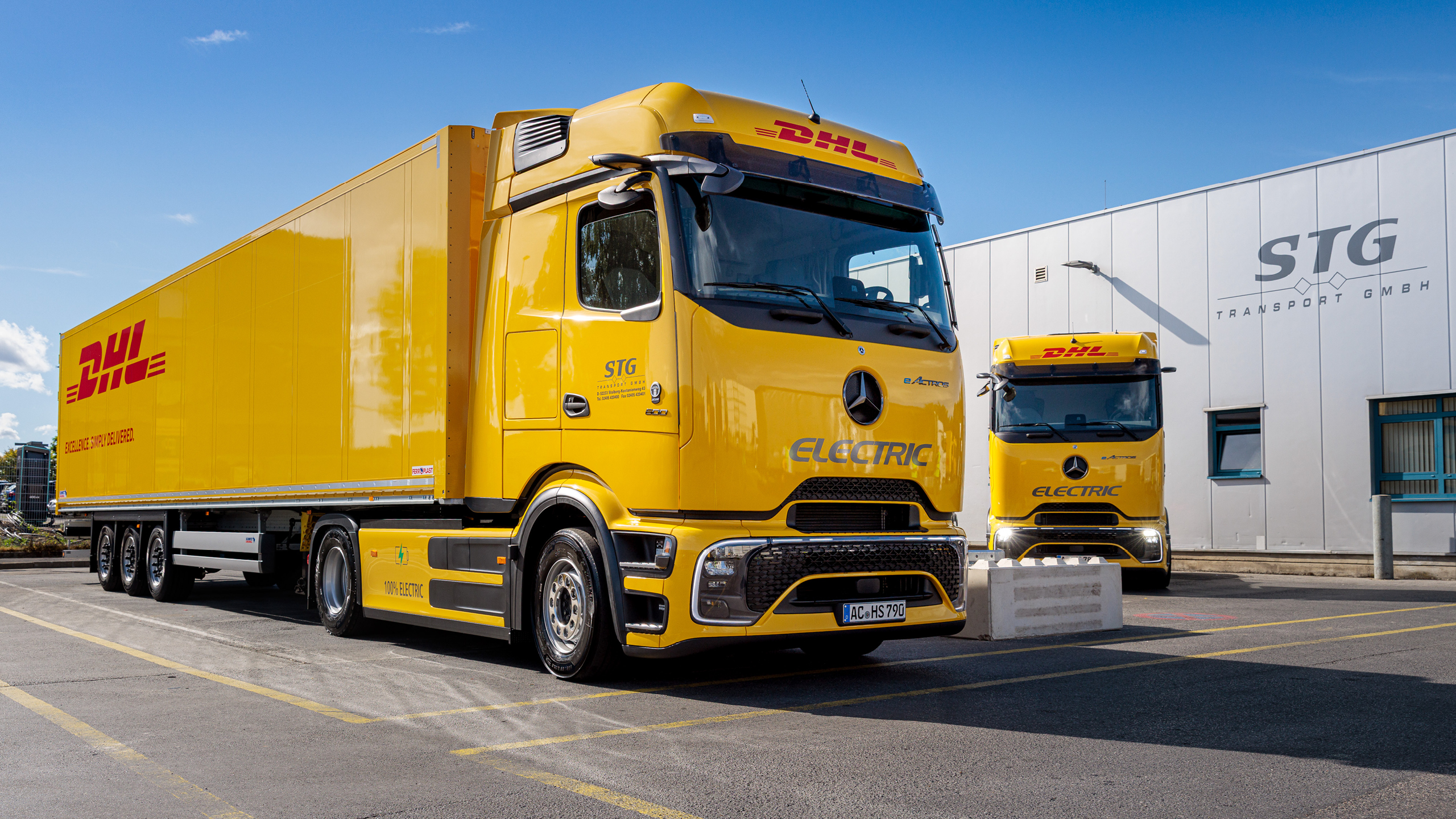 Five new Mercedes eActros – All-electric heavy-duty trucks join the DHL Freight fleet