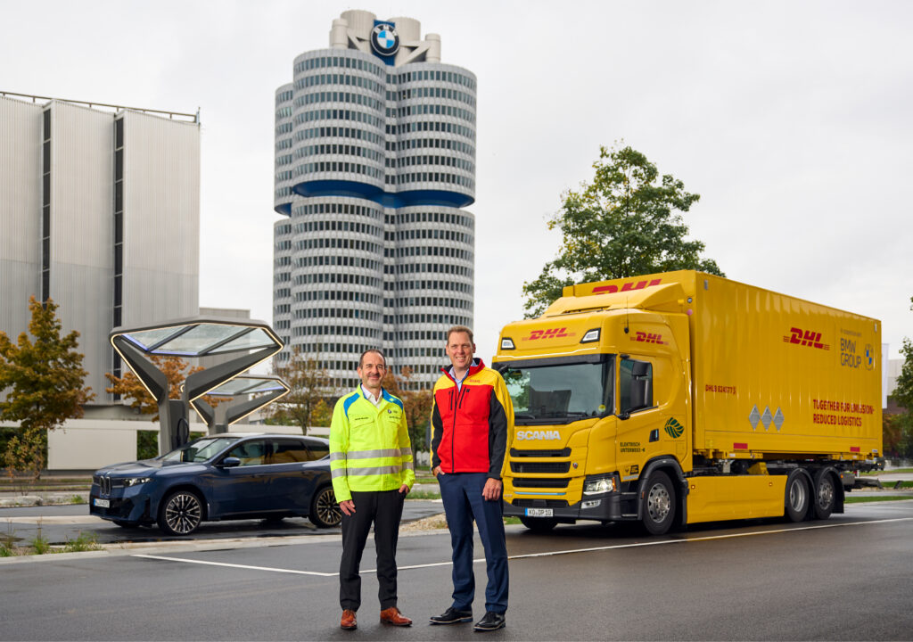 Michael Nikolaides, Senior Vice President Production Network, Supply Chain Management at BMW Group and Markus Voss, CEO DHL Freight