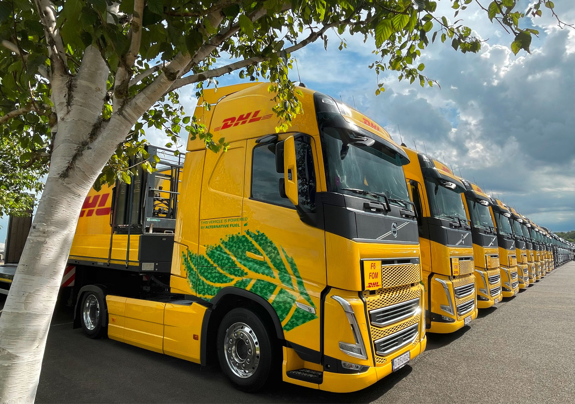 E trucks in a row